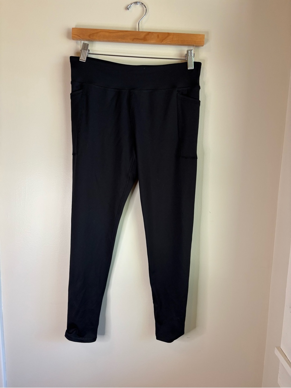 Black Girl’s Stretch Leggings with Side Pockets